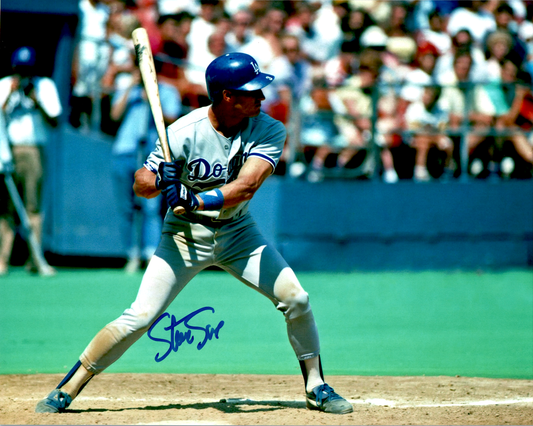 Steve Sax Signed 8x10 Photo MLB Los Angeles Dodgers Auto Horiz