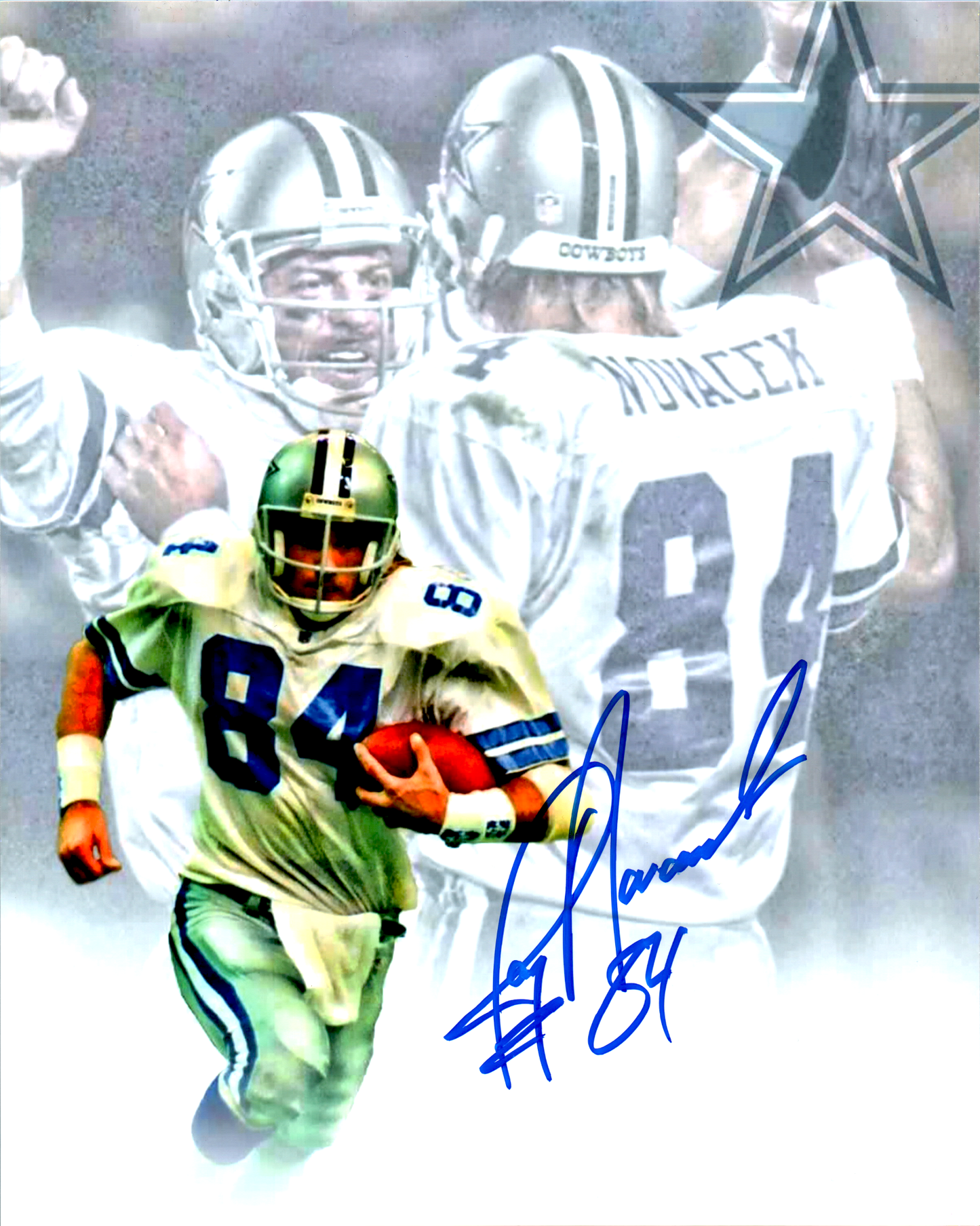 Jay Novacek Signed 8x10 Photo NFL Dallas Cowboys Vert