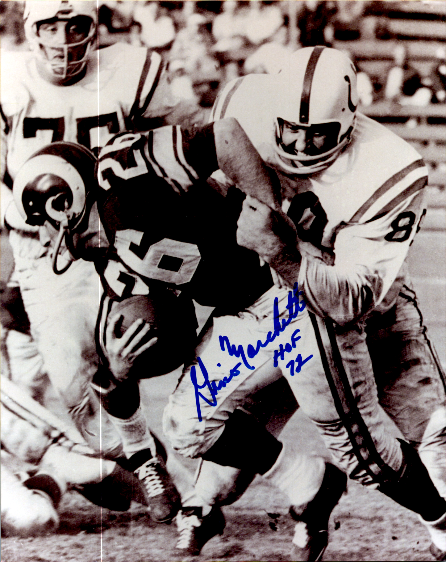 Gino Marchetti Signed 8x10 Photo Auto Blatimore Colts Vert COA NFL