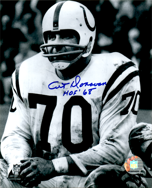 Art Donovan Signed 8x10 Photo Auto Blatimore Colts Vert