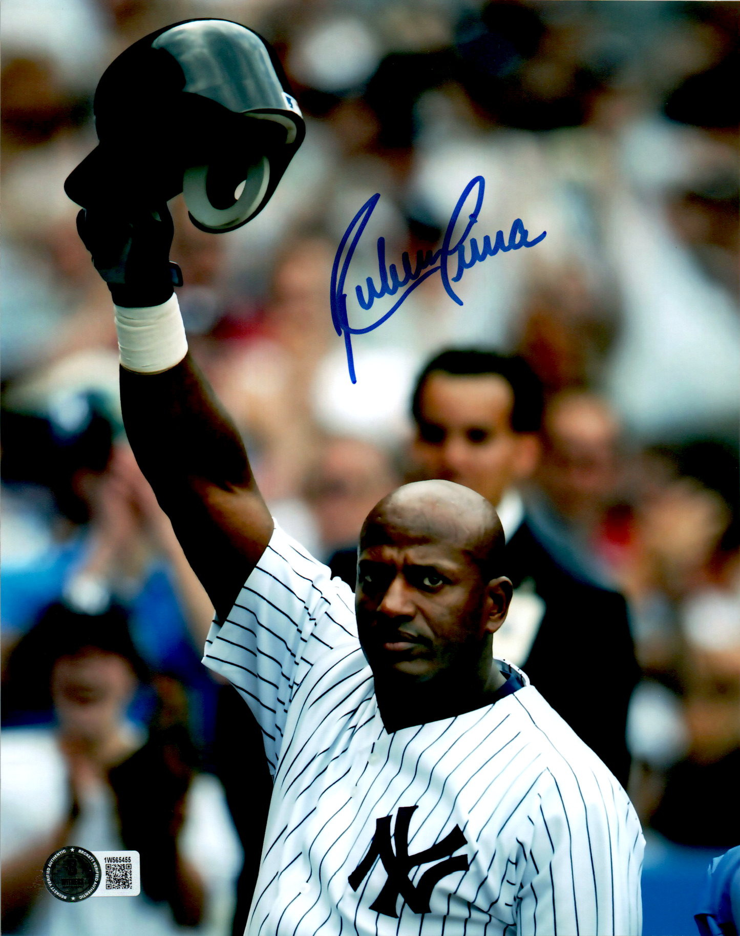 Ruben Sierra Signed 8x10 Photo MLB New York Yankees Beckett Waving