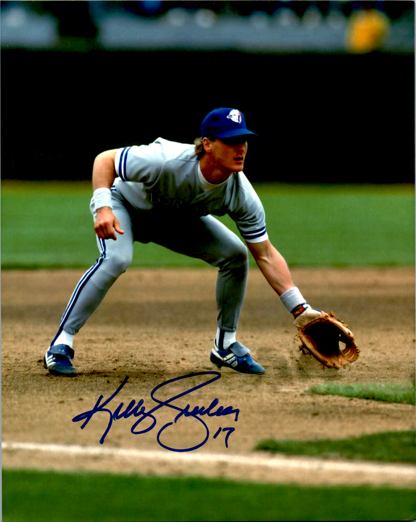 Kelly Gruber Signed 8x10 Photo MLB Auto Toronto Blue Jays Fielding