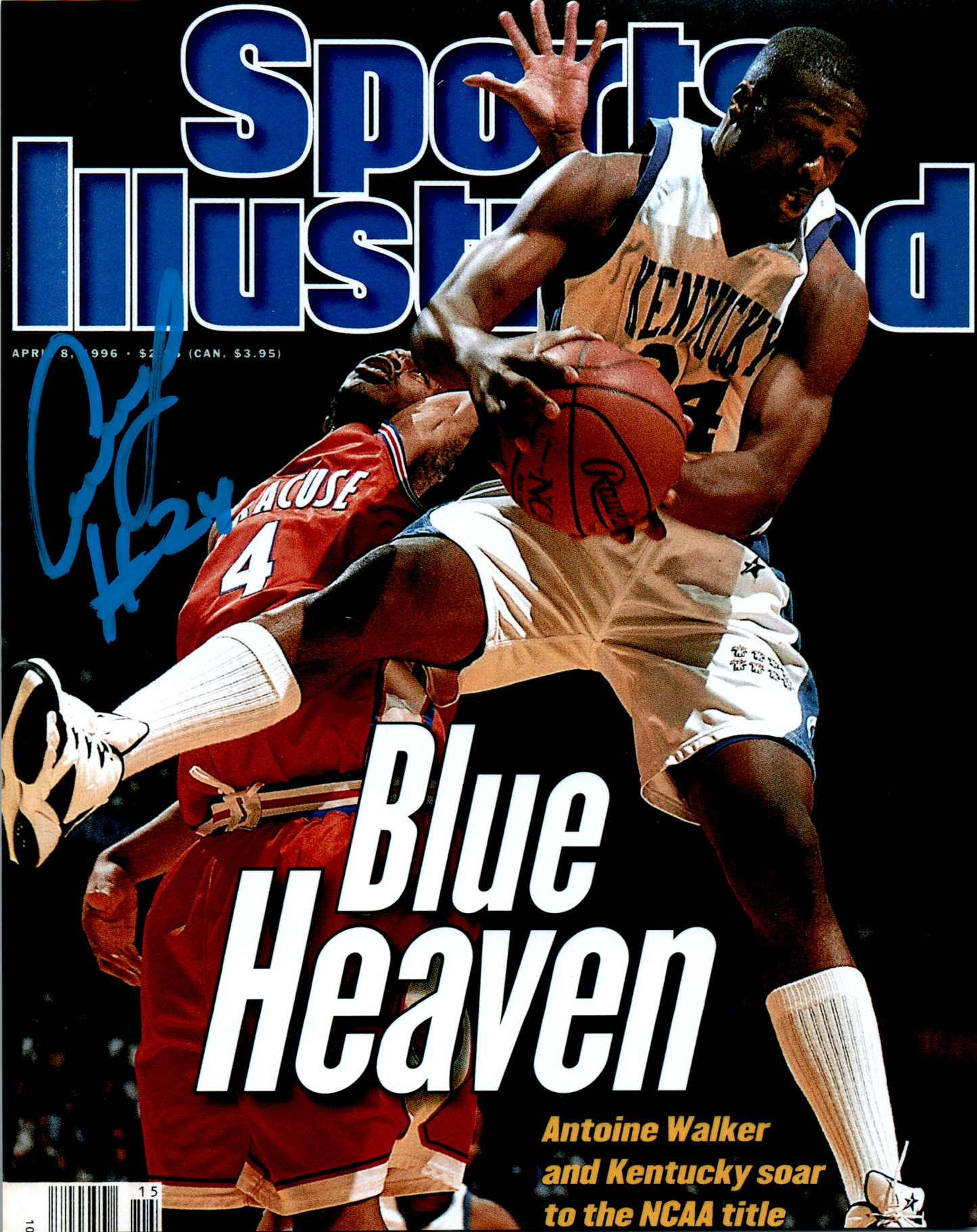 Antoine Walker Signed 8x10 Photo NCAA Kentucky Sports Illustrated