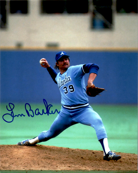 Len Barker Signed 8x10 Photo MLB Auto Atlanta Braves