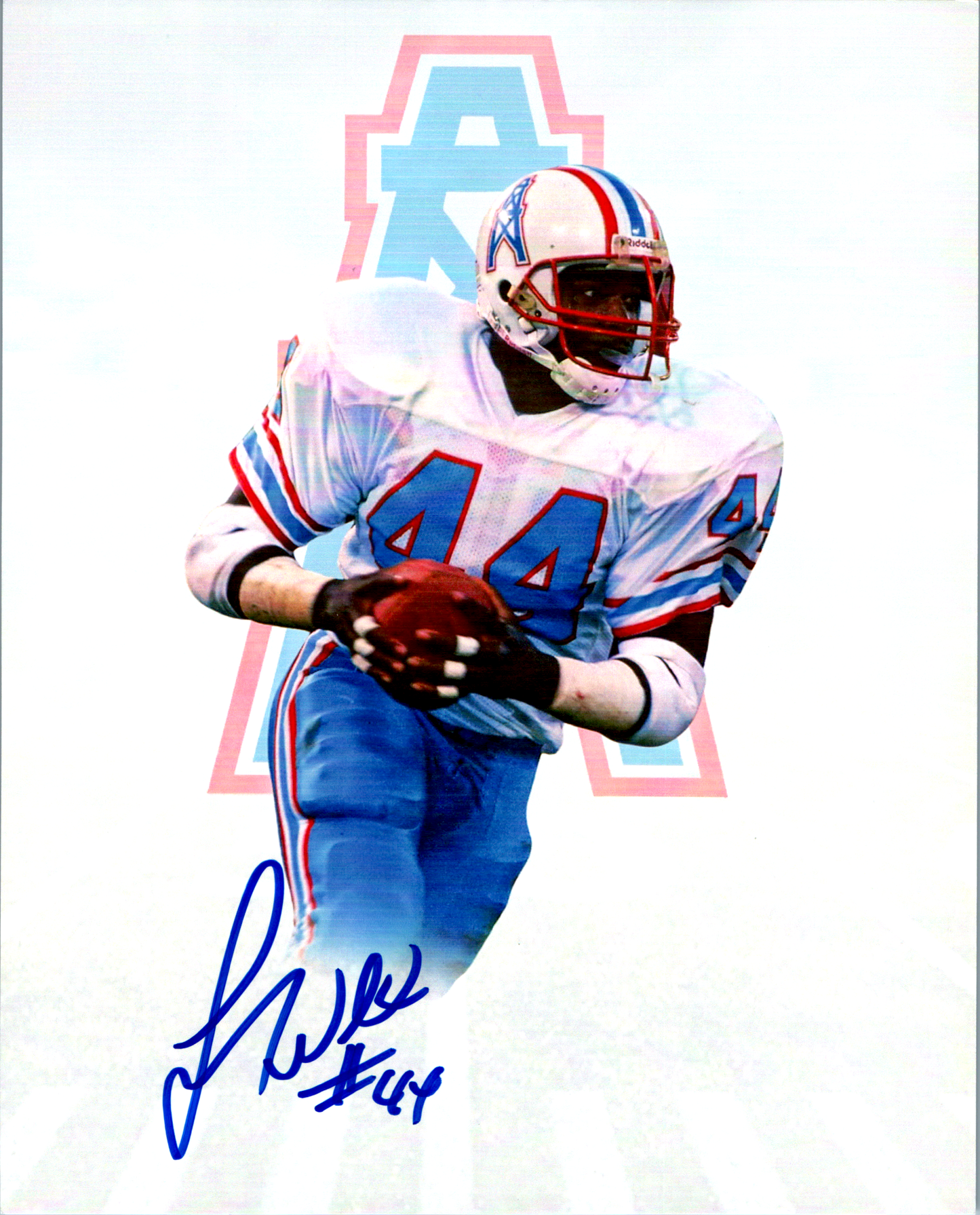 Lorenzo White Signed 8x10 Photo NFL Autograph COA Houston Oilers edit