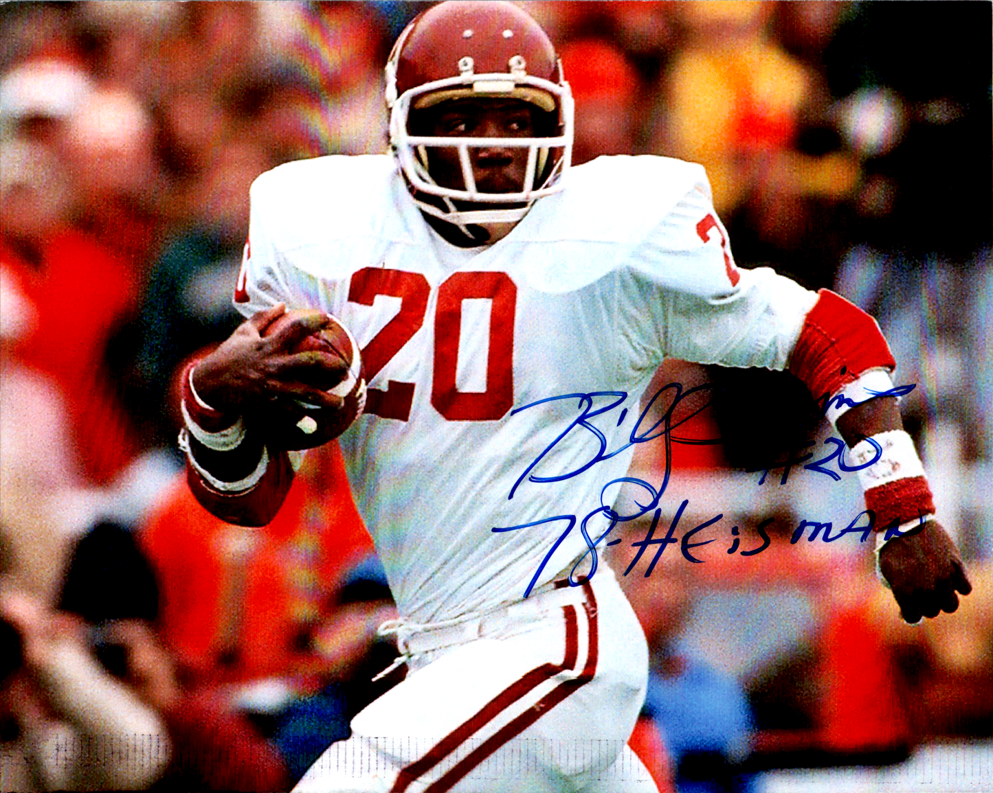 Billy Sims Signed 8x10 Photo Oklahoma Sooners Auto Heisman Horiz