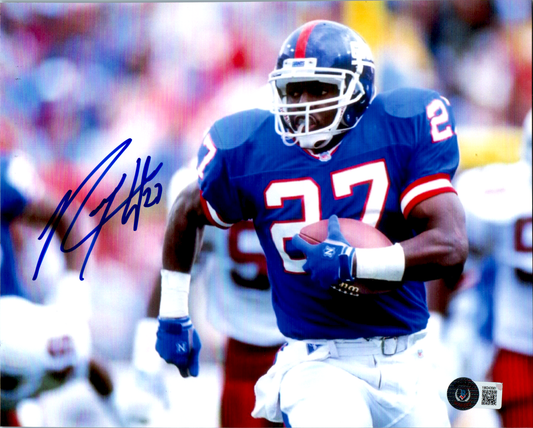 Rodney Hampton Signed 8x10 Photo Auto New York Giants Beckett Horiz