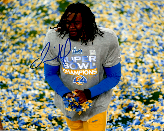 Travin Howard Signed 8x10 Photo Auto Los Angeles Rams COA Super Bowl