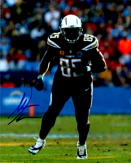 Antonio Gates Signed 8x10 Photo NFL Autograph COA Chargers Navy HOF