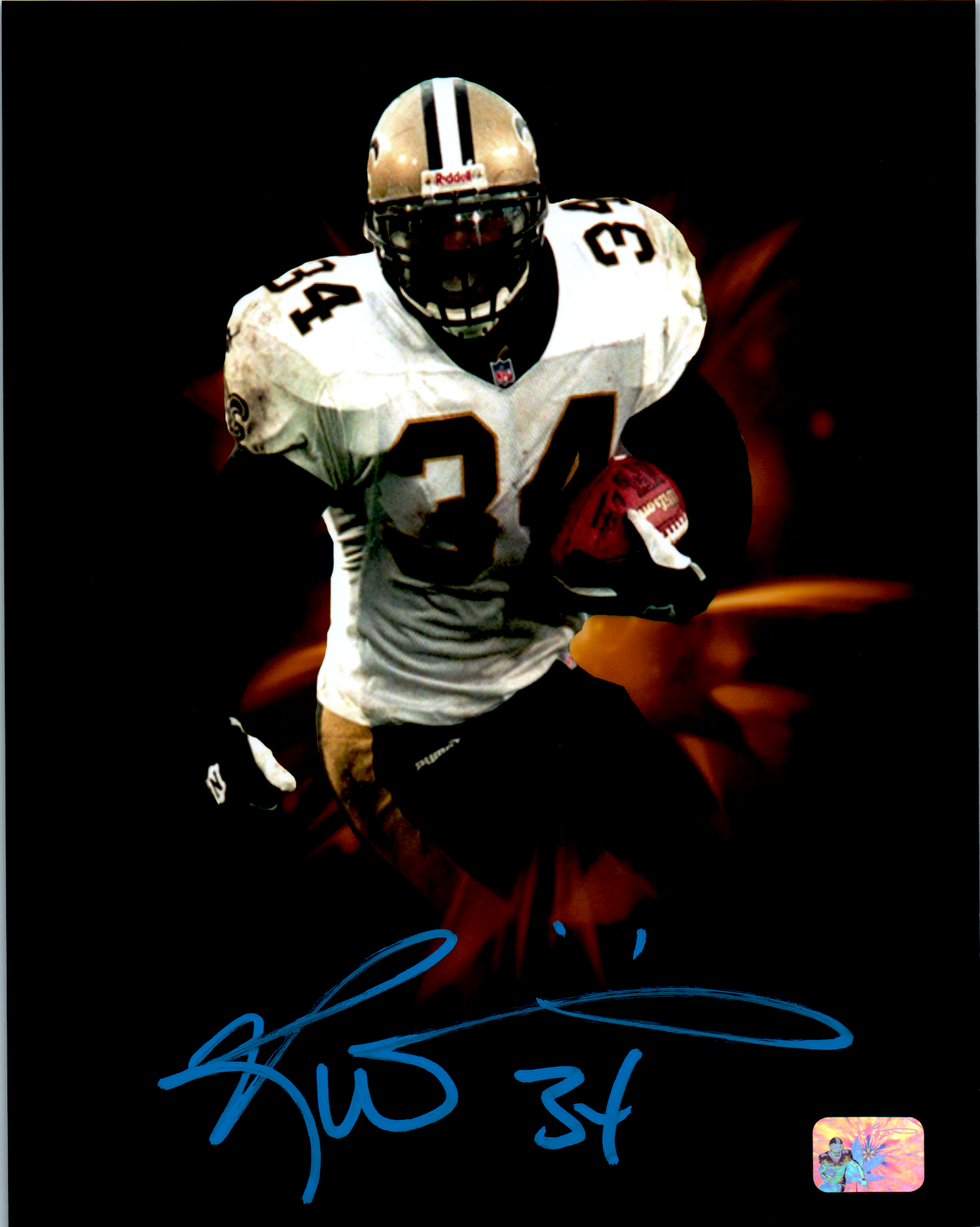 Ricky Williams Signed 8x10 Photo Saints NFL Autograph Blue Signature