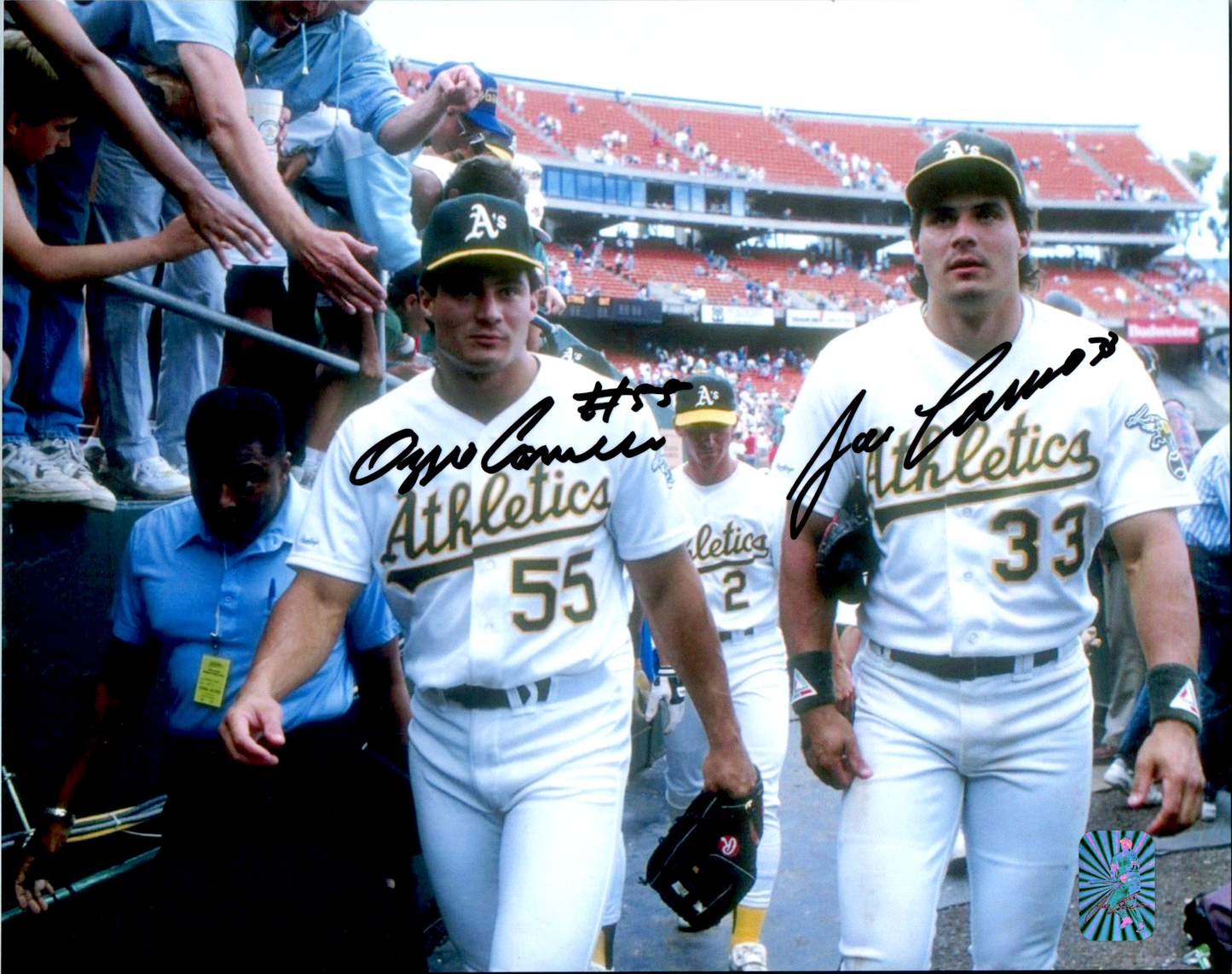 Joe Canseco & Ozzie Signed 8x10 Photo MLB Oakland Athletics Autograph A's