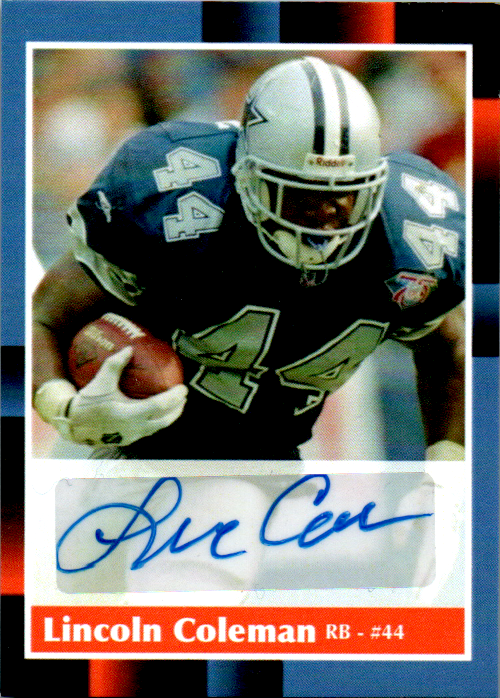 Lincoln Coleman Signed Custom Trading Card Auto Dallas Cowboys Football