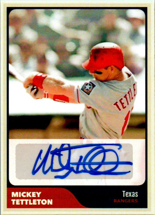 Mickey Tettleton Signed Custom Trading Card Texas Rangers Baseball Auto