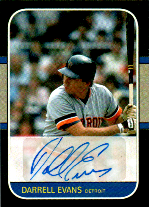 Darrell Evans Signed Custom Trading Card Detroit Tigers Baseball Auto