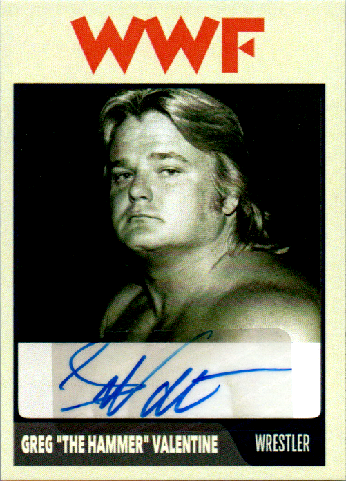 Greg "The Hammer" Valentine Signed Custom Trading Card Auto WWE WWF