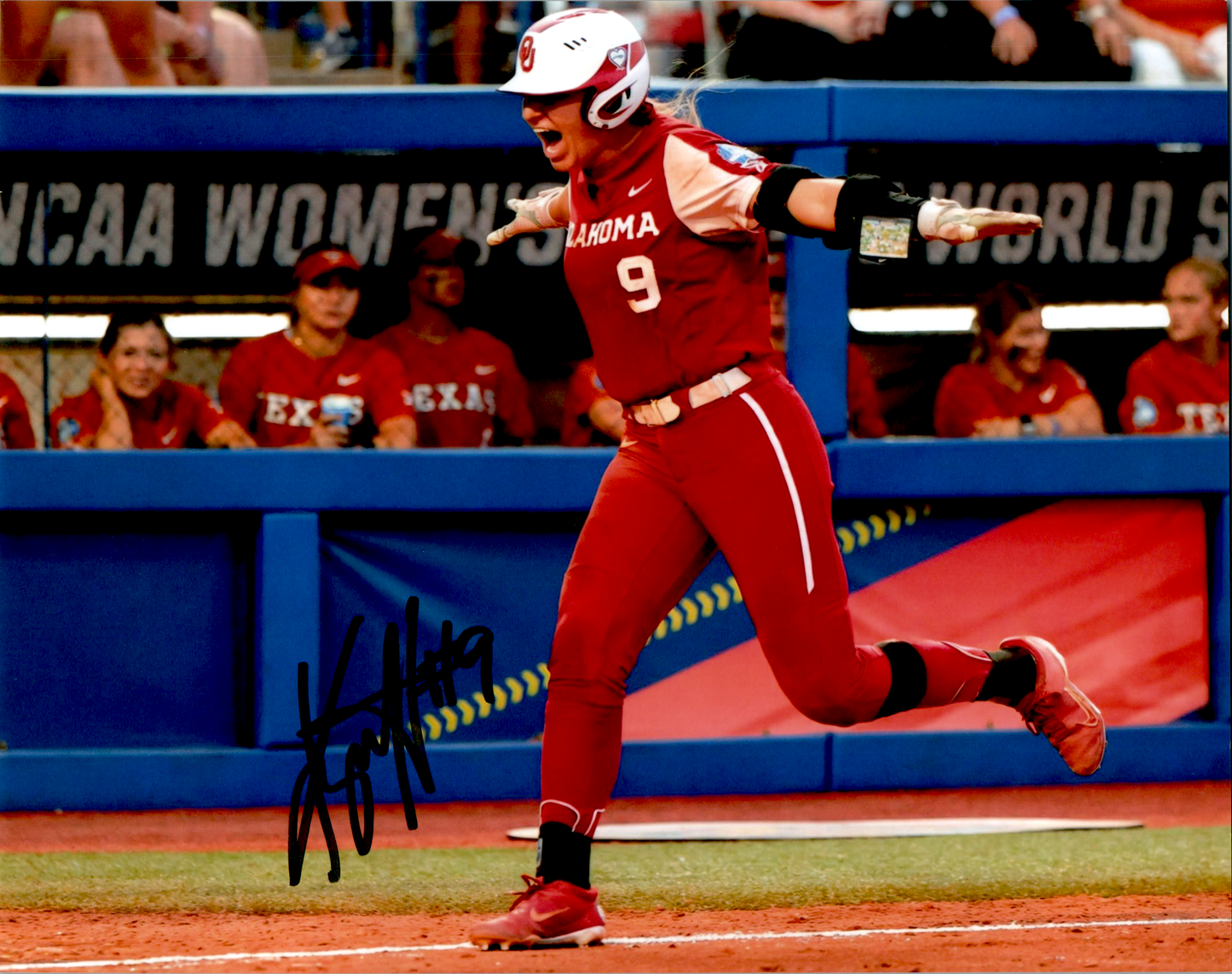 Kinzie Hansen Signed 8x10 Photo Oklahoma Sooners Softball Team USA c