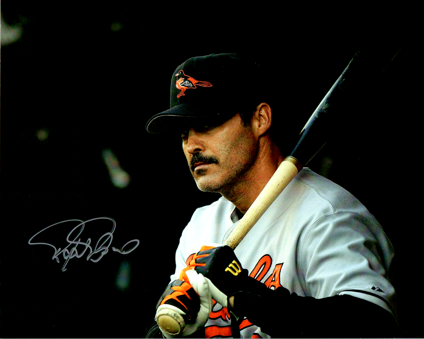 Rafael Palmeiro Signed 8x10 Photo MLB Autographed Baltimore Orioles silver