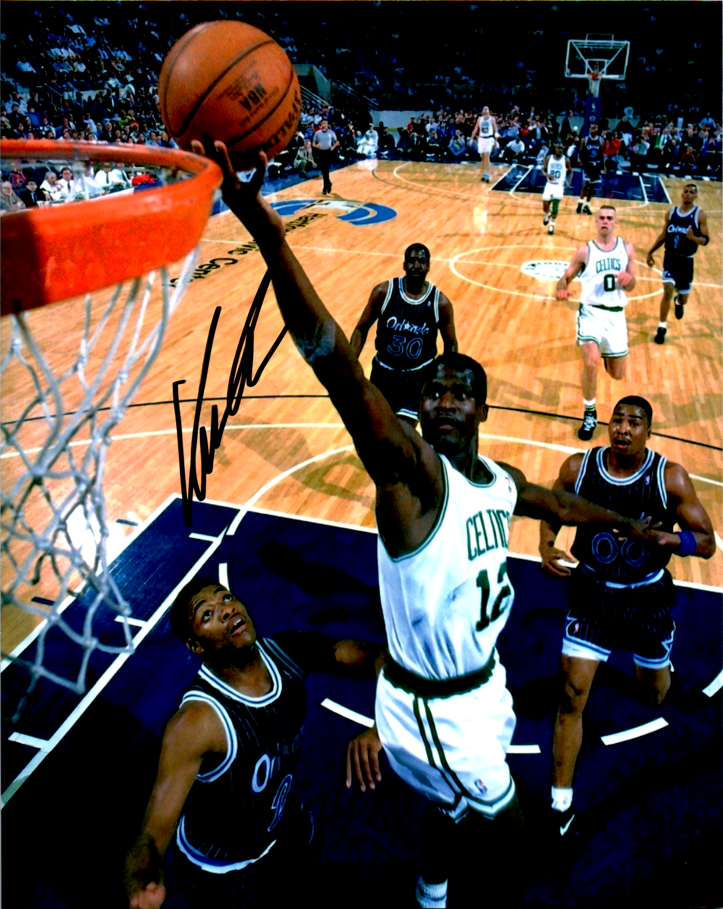 Dominique Wilkins Signed 8x10 Photo NBA Boston Celtics All-Star HOF