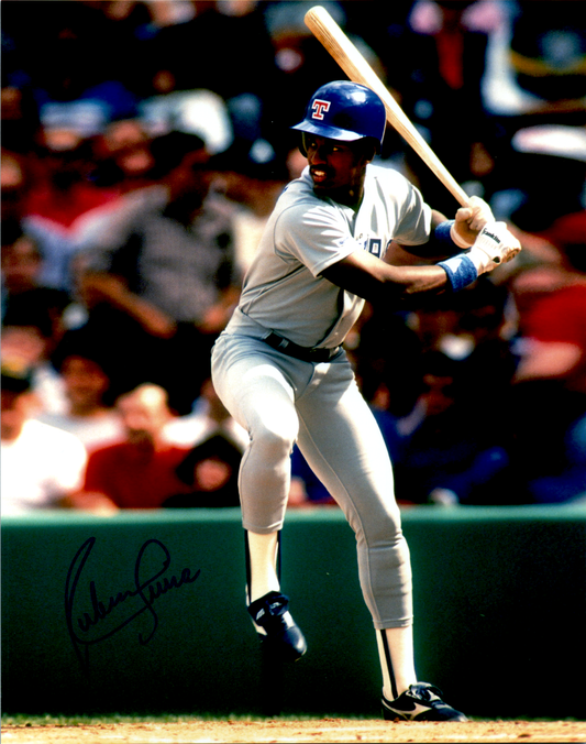 Ruben Sierra Signed 8x10 Photo Rangers Batting MLB