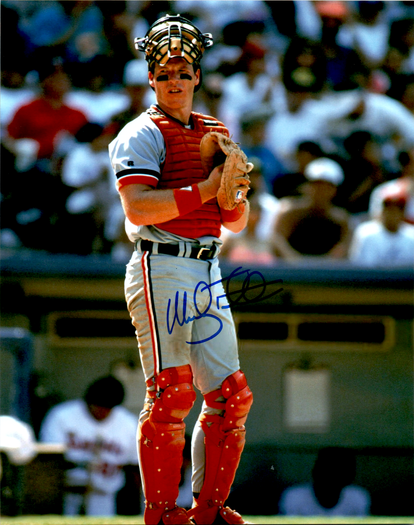 Mickey Tettleton Signed 8x10 Photo Tigers Catching MLB