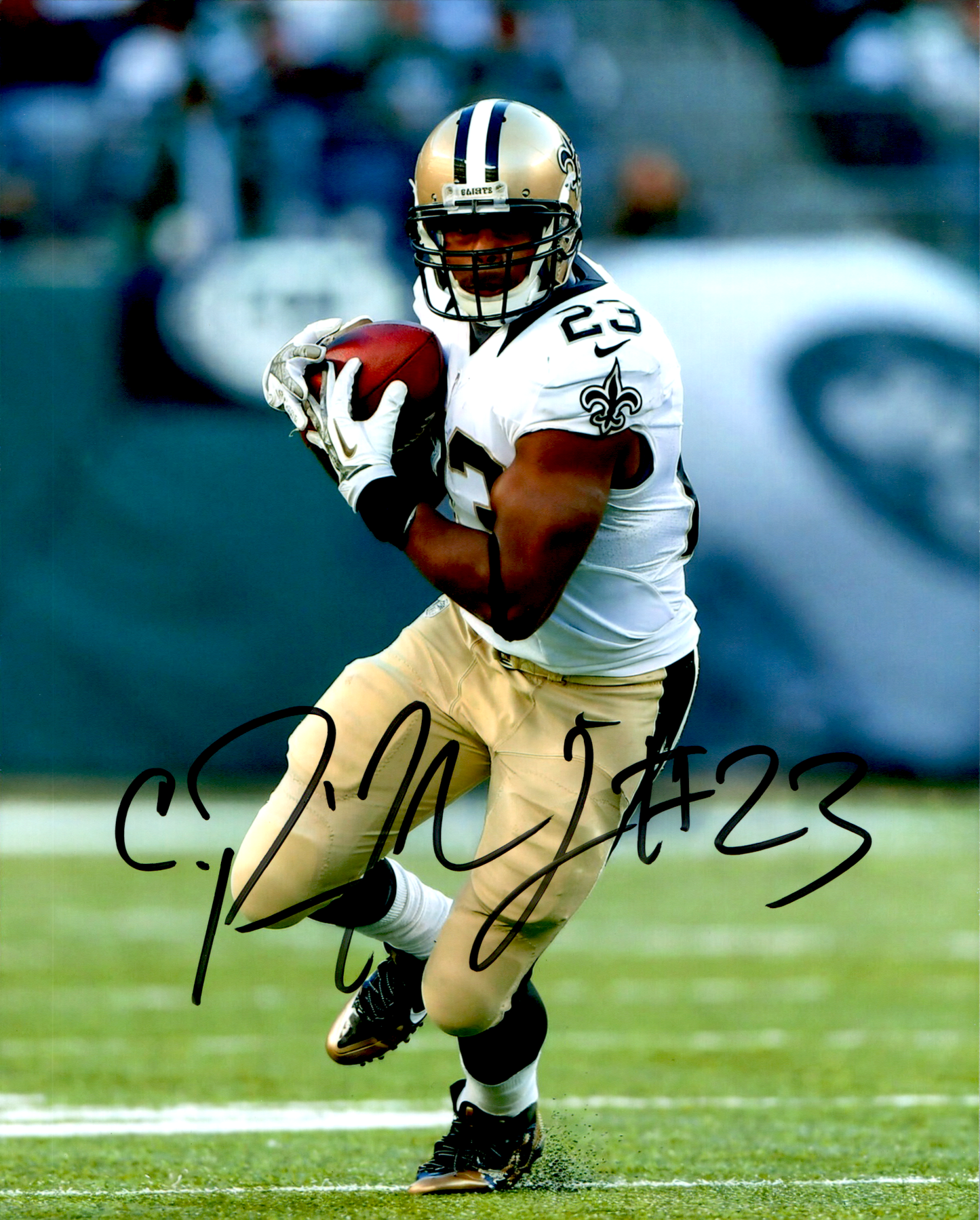 Pierre Thomas Signed 8x10 Photo NFL Saints