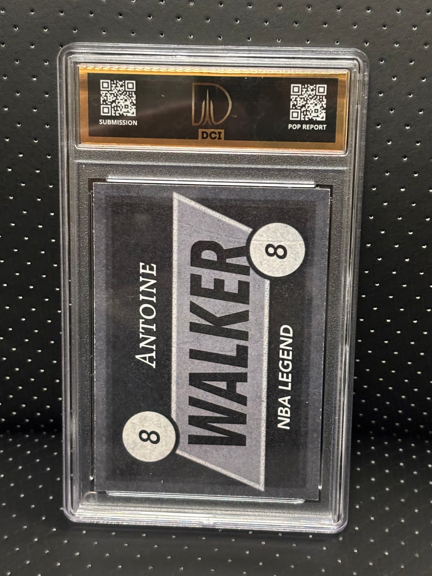 Antoine Walker Signed Custom Slabbed Trading Card Auto DCI Authentic Graded Boston