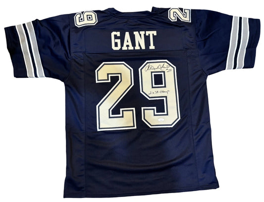 Kenny Gant Signed Navy Jersey Dallas Cowboys NFL