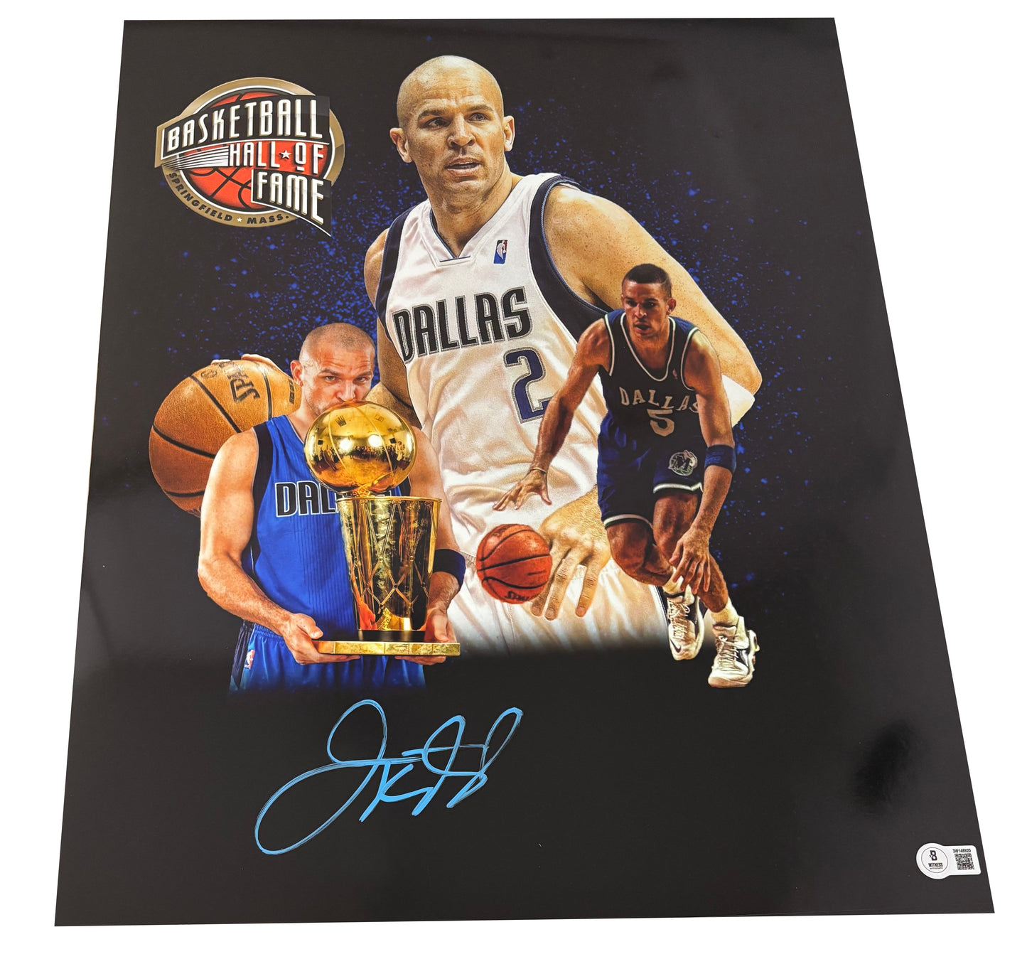 Jason Kidd Signed 16x20 Photo NBA Dallas Mavericks BECKETT