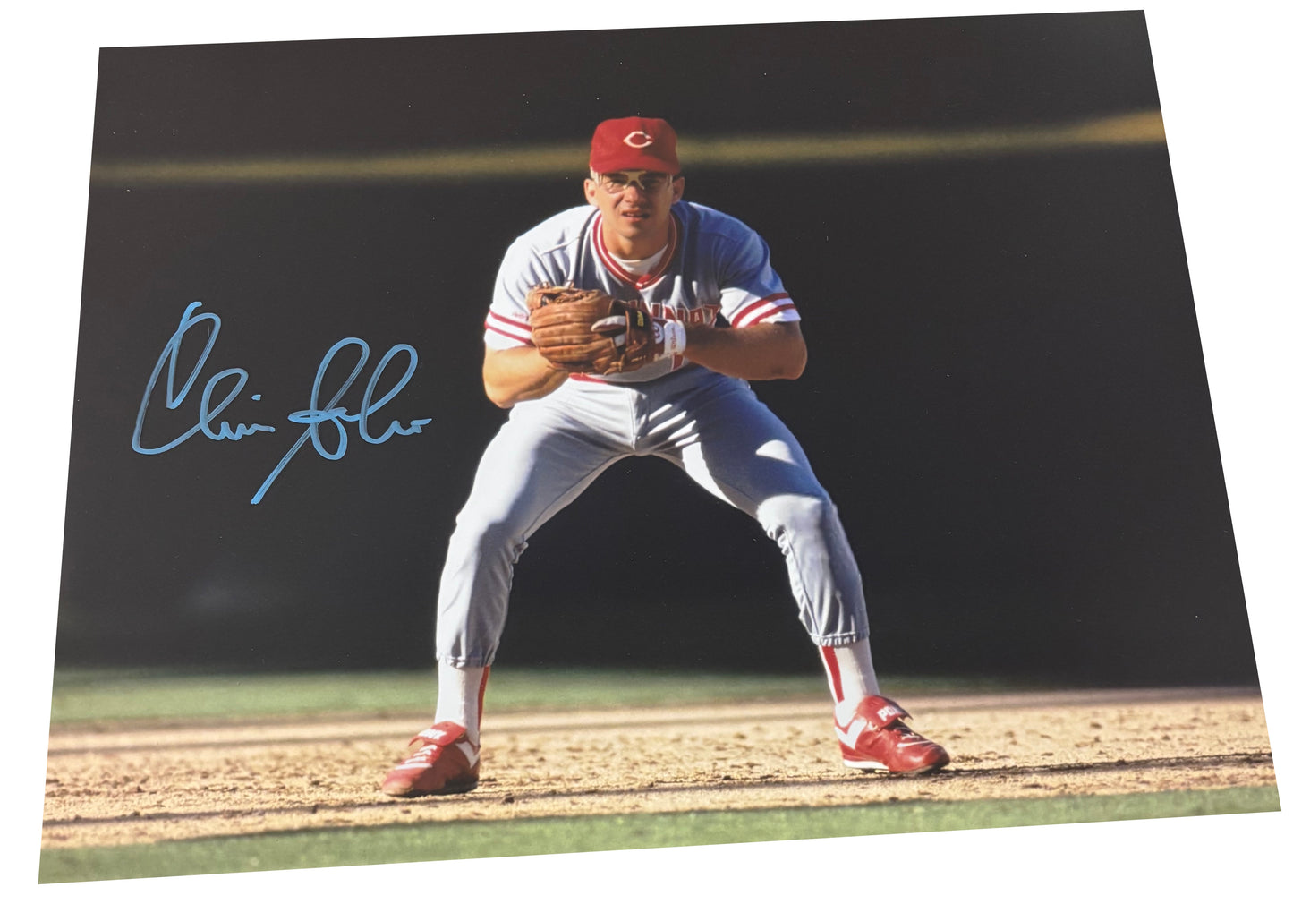 Chris Sabo Signed 11x14 Photo MLB Cincinnati Reds Auto Horiz