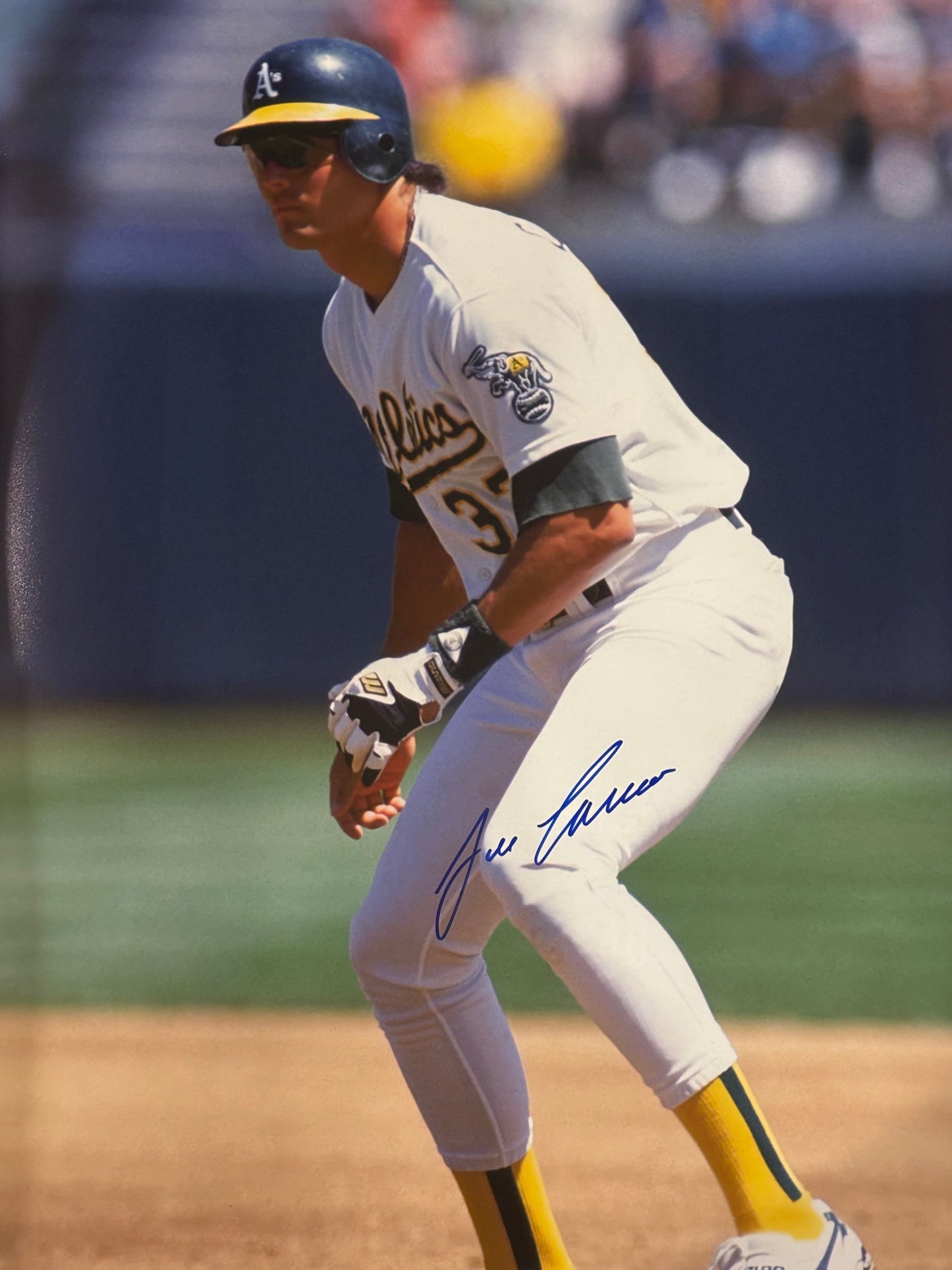 Jose Canseco Signed 16x20 Photo MLB Oakland Athletics A's Base Running