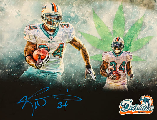 Ricky Williams Signed 16x20 Photo NFL Miami Dolphins Autographed