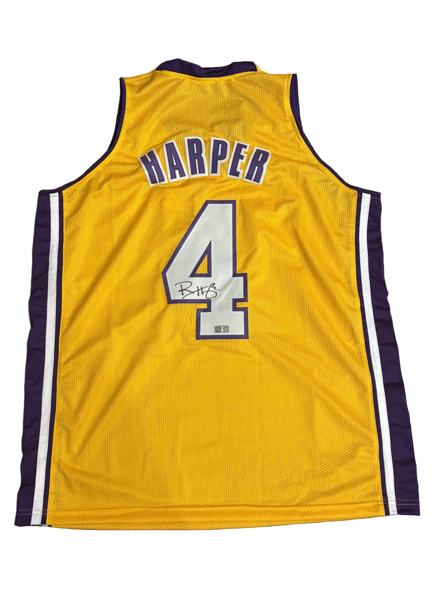 Ron Harper Signed Jersey - Los Angeles Lakers Yellow Gold NBA TRISTAR