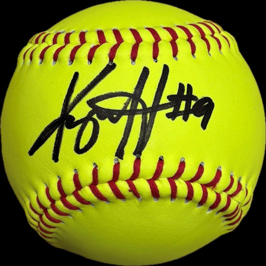 Kinzie Hansen Signed Dudley Official 12” Softball - Oklahoma Sooners Team USA