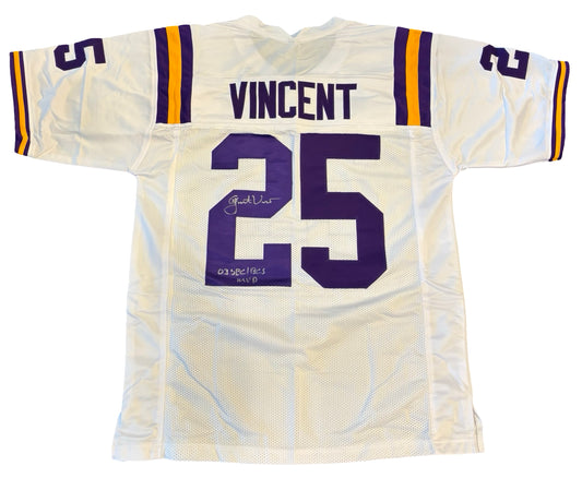 Justin Vincent Signed Jersey - LSU Tigers NCAA